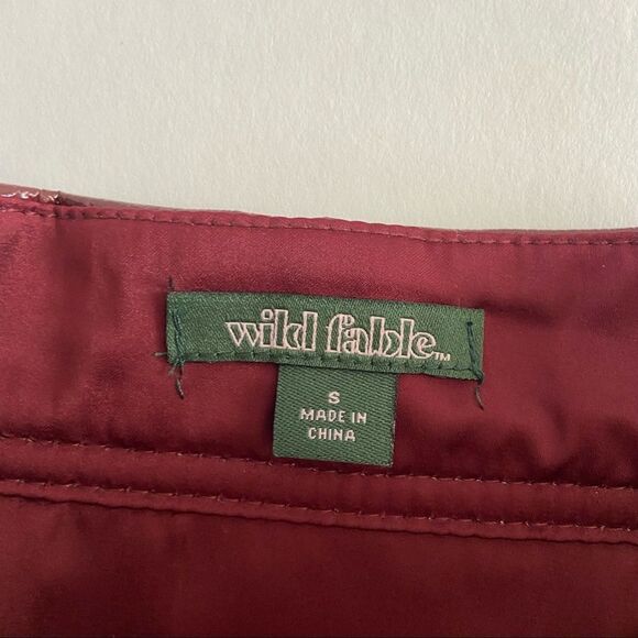 Wild Fable Faux Leather Y2K Red Front Zip Mini Skirt Size Small - Picture 4 of 8
